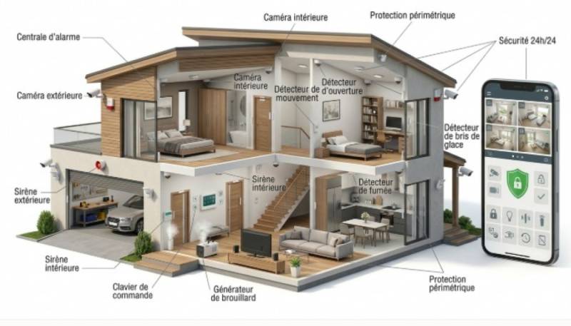 Nos offres d'alarme et vidéosurveillance (à partir de 50€/mois) pour particuliers pour professionnels | Loire, Rhône, Forez